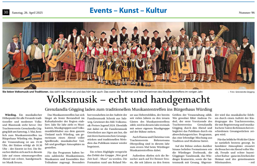 Bericht PNP vom 26. April 2025